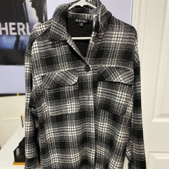 NWT Motel Rocks Marcella Plaid Shirt Jacket - Picture 3 of 4